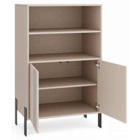 Regał z szafką komoda wysoka kaszmir 80 cm NUBO